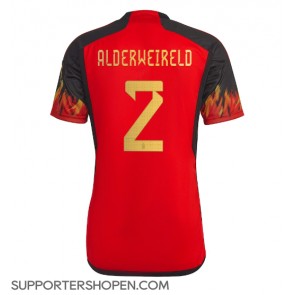 Belgien Toby Alderweireld #2 Hemma Matchtröja VM 2022 Kortärmad